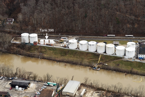 Contaminated Water from Chemical Spill
